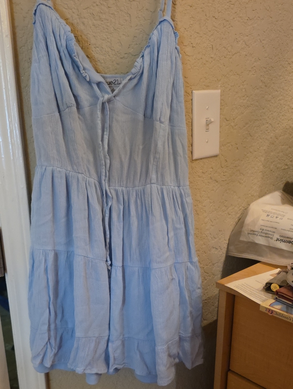 Rue21 Light Blue Summer Dress with Tie Front